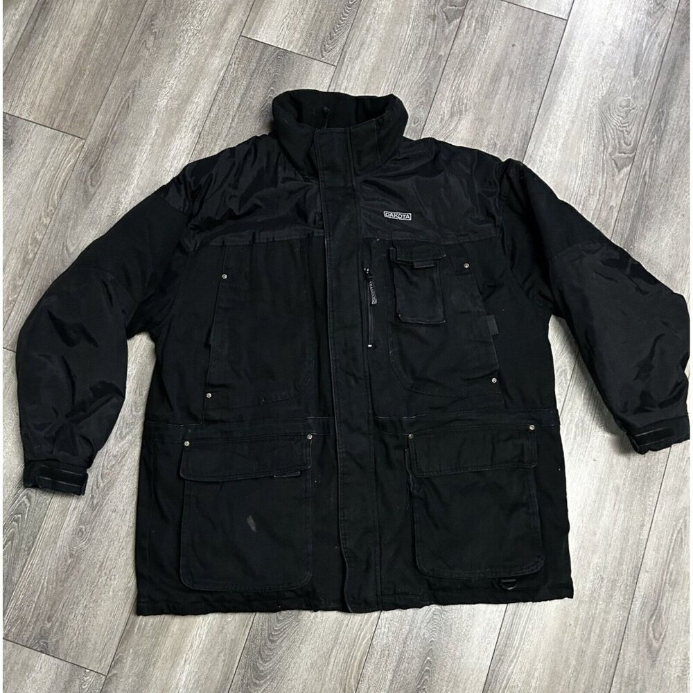 Dakota Outerwear Men's Insulated Chore Coat Jacket Black Duck Canvas 2XL